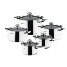 ქვაბების ნაკრები Ardesto Cookware set  Gemini Gourmet Varese, 10 pcs., stainless steel