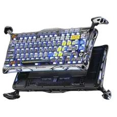 კლავიატურა GravaStar Mercury K1 Pro 80keys, GravaStar x Kailh Speedy Mint, BT/WL/USB, RGB, Interstellar Silver, 3 image