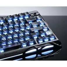 კლავიატურა GravaStar Mercury K1 80keys, GravaStar x Kailh Cheery Pink, EN, BT/WL/USB, Stealth Black, 2 image