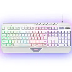 კლავიატურა 2E GAMING Membrane keyboard KG315 110key, USB-A, EN/UA, RGB, white