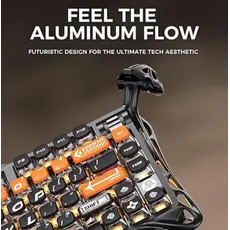 კლავიატურა GravaStar Mercury K1 Pro 80keys, GravaStar x Kailh Speedy Mint, BT/WL/USB, RGB, CyberFlare, 2 image