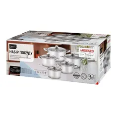 ქვაბების ნაკრები Ardesto Cookware set  Gemini Gourmet Varese, 10 pcs., stainless steel, 7 image