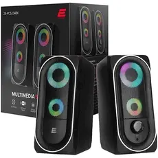 დინამიკი 2E Multimedia speaker PCS234 RGB, 2.0, USB, Black, 2 image