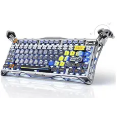 კლავიატურა GravaStar Mercury K1 Pro 80keys, GravaStar x Kailh Speedy Mint, BT/WL/USB, RGB, Interstellar Silver, 2 image