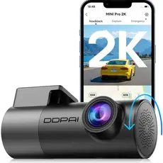 Car Video Recorder DDPAI Mini Pro 2K, 140° WIFI, Dash Cam, Black, 3 image