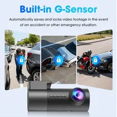 Car Video Recorder DDPAI Mini Pro 2K, 140° WIFI, Dash Cam, Black, 11 image