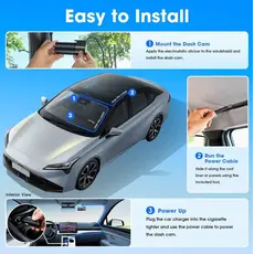 Car Video Recorder DDPAI Mini Pro 2K, 140° WIFI, Dash Cam, Black, 9 image