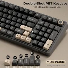 Royal Kludge RKR98PRO-PT-XW RGB Mechanical Keyboard, Beige Switch, Hot Swappable, Wired, Phantom, 5 image
