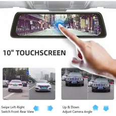 Car video recorder DDPAI Mola E3, 130° WIFI, 9.35" Full Touch Screen Streaming Rear View Mirror, Black, 2 image
