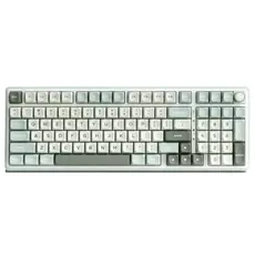 Royal Kludge RKR98PRO-SK-XW RGB Mechanical Keyboard, Beige Switch, Hot Swappable, Wired, Sky Cyan