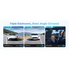 Car video recorder DDPAI Z60T, 140°, 4K UHD, WIFI, GPS, Bluetooth, Three-Channel Dashcam, Black, 10 image