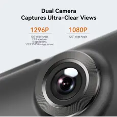 Car Video Recorder DDPAI N1 Dual 1296P FHD Dash Cam 135°, WIFI Front and Rear Cam, Black, 7 image