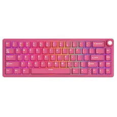 Royal Kludge RKR65-BR-XH RGB Mechanical Keyboard, Cream Switch, Hot Swappable, Wired, USB, Berry Red
