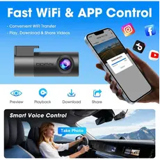 Car Video Recorder DDPAI Mini Pro 2K, 140° WIFI, Dash Cam, Black, 5 image
