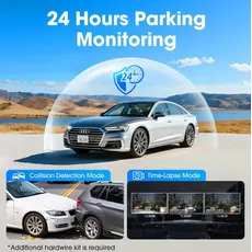 Car Video Recorder DDPAI Mini Pro 2K, 140° WIFI, Dash Cam, Black, 4 image