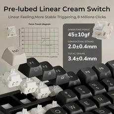 Royal Kludge RKR98PRO-PT-XW RGB Mechanical Keyboard, Beige Switch, Hot Swappable, Wired, Phantom, 3 image