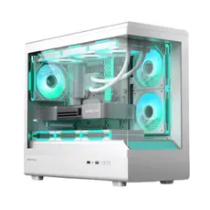 Golden Field Lantau Lite 360 Computer Case 6x120mm ARGB Fans Mid Tower White