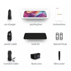 Car video recorder DDPAI Mola E3, 130° WIFI, 9.35" Full Touch Screen Streaming Rear View Mirror, Black, 4 image