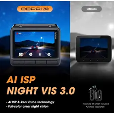 Car video recorder DDPAI Z60 2026 4K Dashcam 140°, WIFI GPS, Bluetooth Front and Rear Cam, Black, 3 image