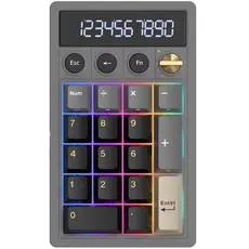 Royal Kludge RKM20-PT-YXZ RGB Mechanical Numpad, Violet Switch, Hot Swappable, Wireless, Type-C, Bluetooth, 2.4GHz, Phantom