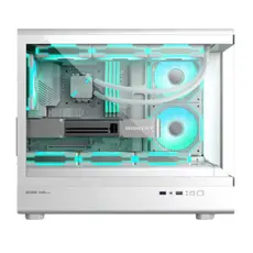Golden Field Lantau Lite 360 Computer Case 6x120mm ARGB Fans Mid Tower White, 3 image