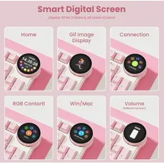 Royal Kludge RKN99-PM-XH RGB Mechanical Keyboard, Cream Switch, Hot Swappable, Wireless, Type-C, Bluetooth, 2.4GHz, Pink Melody, 4 image