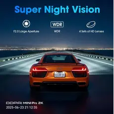 Car Video Recorder DDPAI Mini Pro 2K, 140° WIFI, Dash Cam, Black, 6 image