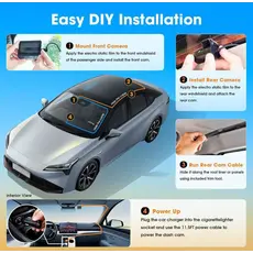 Car video recorder DDPAI Z60 2026 4K Dashcam 140°, WIFI GPS, Bluetooth Front and Rear Cam, Black, 2 image
