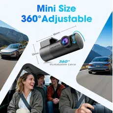 Car Video Recorder DDPAI Mini Pro 2K, 140° WIFI, Dash Cam, Black, 7 image