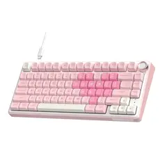 Royal Kludge RKR75-PM-XH RGB Mechanical Keyboard, Cream Switch, Hot Swappable, Wired, USB, Pink Melody, 3 image