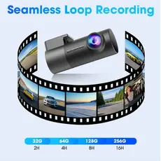 Car Video Recorder DDPAI Mini Pro 2K, 140° WIFI, Dash Cam, Black, 10 image