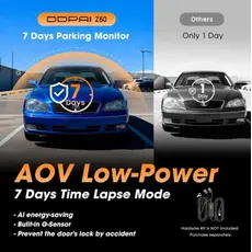 Car video recorder DDPAI Z60T, 140°, 4K UHD, WIFI, GPS, Bluetooth, Three-Channel Dashcam, Black, 7 image