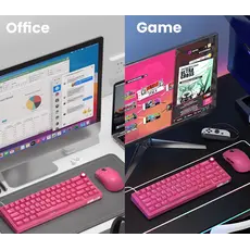 Royal Kludge RKR65-BR-XH RGB Mechanical Keyboard, Cream Switch, Hot Swappable, Wired, USB, Berry Red, 5 image