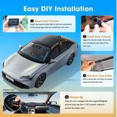 Car video recorder DDPAI Z60T, 140°, 4K UHD, WIFI, GPS, Bluetooth, Three-Channel Dashcam, Black, 8 image
