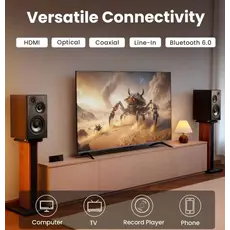 Speaker Edifier R2750DB MKII, 144W, HDMI eARC, Optical, Coaxial, Line In, Bluetooth, Powered Bookshelf Speakers, Walnut, 6 image