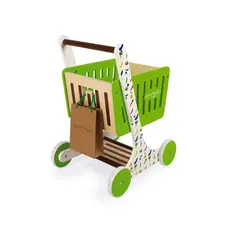 Toy wooden trolley JanodGreen Market Wooden Shopping Trolley, 2 image