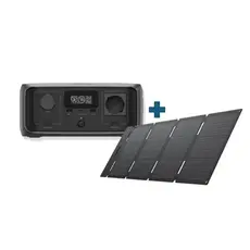 Portable energy station and solar panel Ecoflow River 3 UPS + 45W TypeC Solar panel bundle, 2 image
