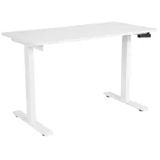 Gaming table 2E Computer Desk CE120W, height 72-120cm, manual mechanism, tabletop 120?60cm (white), metal base (white)