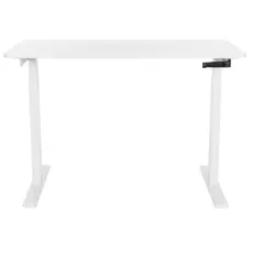 Gaming table 2E Computer Desk CE120W, height 72-120cm, manual mechanism, tabletop 120?60cm (white), metal base (white), 3 image