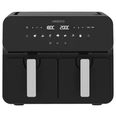 აეროგრილი ARDESTO Air fryer 1700W, bowl-2*4.5L, touch control, 7 auto programs, plastic, black