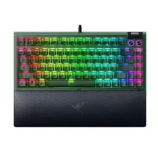 Razer Keyboard BlackWidow V4 75%, 83key, Mechanical Tactile Switch GEN-3, USB-A, EN, RGB, Phantom Green Ed.