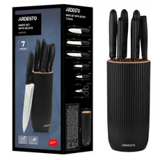 Set of knives ARDESTO Gemini, 7pcs, stainless steel, plastic, black 767637177948, 4 image
