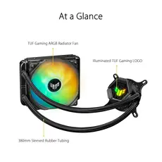 Cooler TUF LC 120 RGB//AIO COOLER, RGB FAN, AURASYNC, 3 image