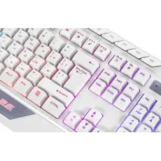 Keyboard 2E GAMING Membrane keyboard KG315 110key, USB-A, EN/RU, RGB, white, 2 image
