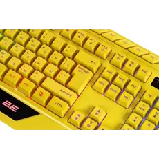 Keyboard 2E GAMING Membrane keyboard KG315 110key, USB-A, EN/RU, RGB, yellow, 2 image