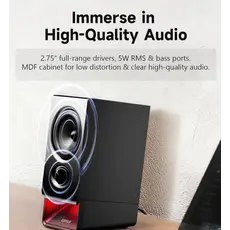 Edifier R20BT speaker, 5W, Type-C Audio, AUX, Bluetooth, Black., 14 image