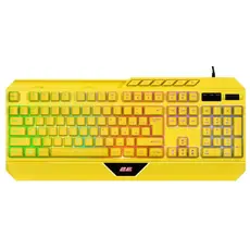 Keyboard 2E GAMING Membrane keyboard KG315 110key, USB-A, EN/RU, RGB, yellow