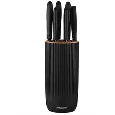 Set of knives ARDESTO Gemini, 7pcs, stainless steel, plastic, black 767637177948, 2 image