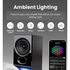 Edifier R20BT speaker, 5W, Type-C Audio, AUX, Bluetooth, Black., 10 image