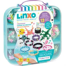 Wooden blocks set Make It Real LinXo Creator Set with Storage